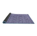Thickness of Patterned Amethyst Purple Rug, pat2614blu