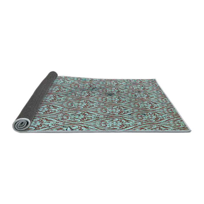 Thickness of Patterned Blue Rug, pat2614lblu