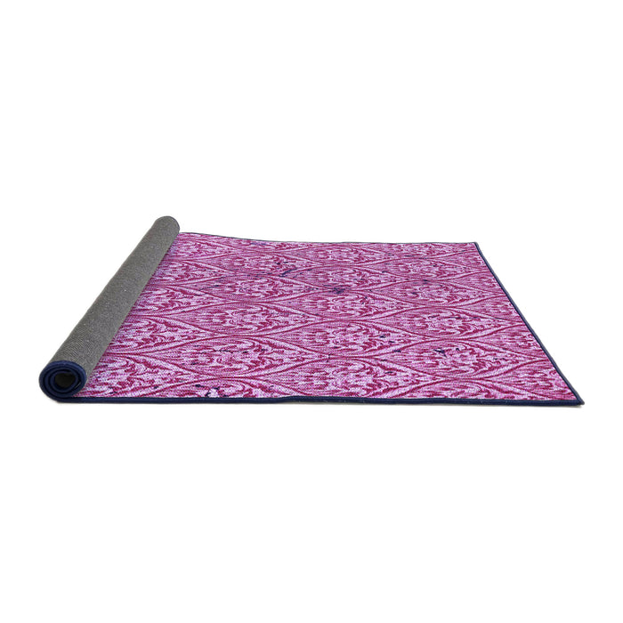 Thickness of Patterned Deep Pink Rug, pat2614pur