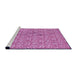 Sideview of Machine Washable Transitional Deep Pink Rug, wshpat2614pur