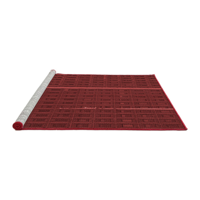 Sideview of Machine Washable Transitional Red Rug, wshpat2615rd