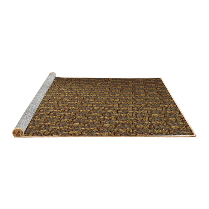 Sideview of Machine Washable Transitional Red Brown Rug, wshpat2616brn