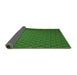 Thickness of Patterned Deep Emerald Green Rug, pat2616grn