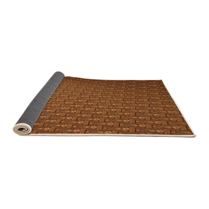 Thickness of Patterned Orange Rug, pat2616org