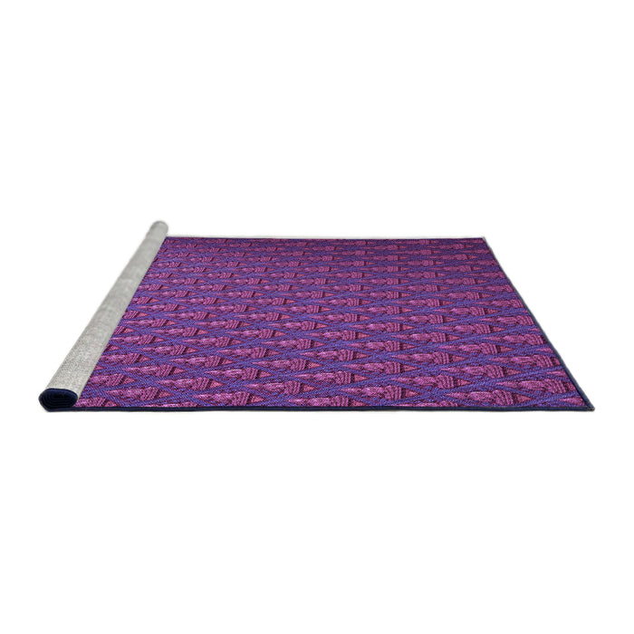 Sideview of Machine Washable Transitional Dark Magenta Purple Rug, wshpat2616pur
