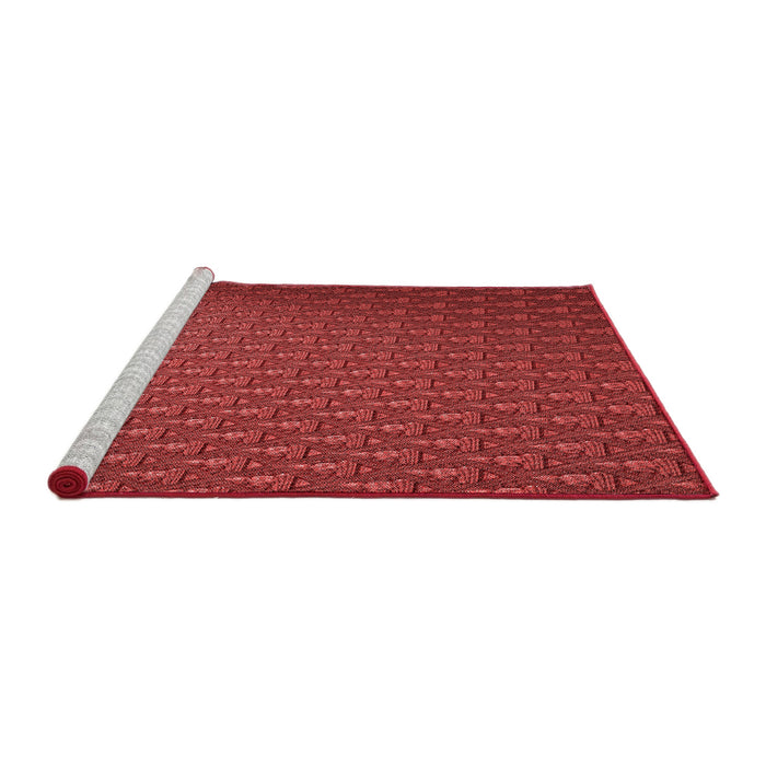 Sideview of Machine Washable Transitional Red Rug, wshpat2616rd