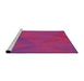 Sideview of Machine Washable Transitional Deep Pink Rug, wshpat2617pur