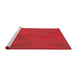 Sideview of Machine Washable Transitional Red Rug, wshpat2617rd