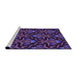 Sideview of Machine Washable Transitional Dark Orchid Purple Rug, wshpat2618pur