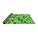 Thickness of Patterned Emerald Green Rug, pat262grn
