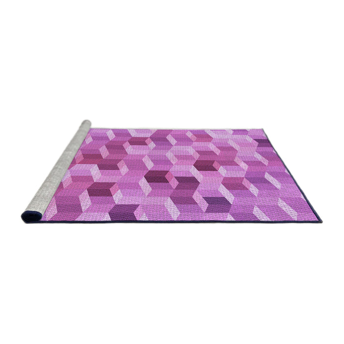 Sideview of Machine Washable Transitional Violet Purple Rug, wshpat262pur