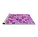 Sideview of Machine Washable Transitional Violet Purple Rug, wshpat262pur