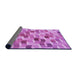 Thickness of Patterned Violet Purple Rug, pat262pur