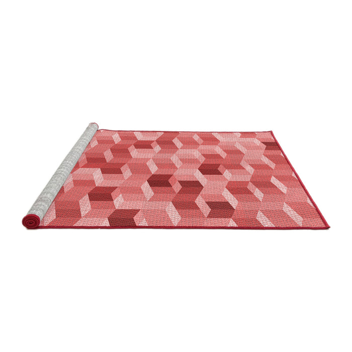 Sideview of Machine Washable Transitional Light Coral Pink Rug, wshpat262rd