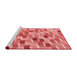 Sideview of Machine Washable Transitional Light Coral Pink Rug, wshpat262rd