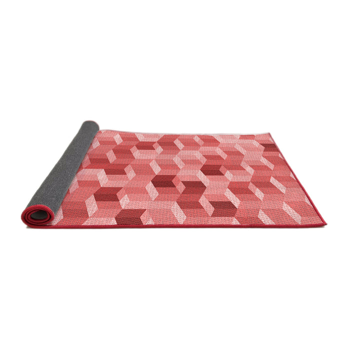 Thickness of Patterned Light Coral Pink Rug, pat262rd