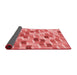 Thickness of Patterned Light Coral Pink Rug, pat262rd