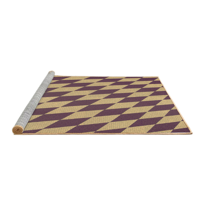 Sideview of Machine Washable Transitional Yellow Orange Rug, wshpat2620brn