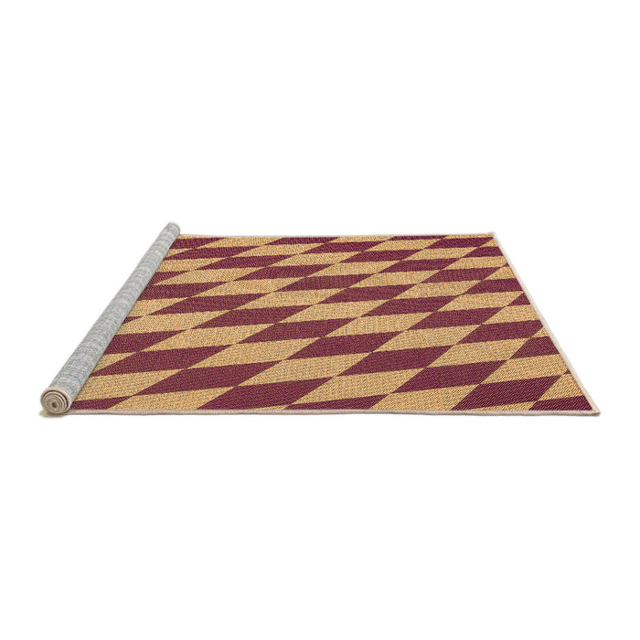 Sideview of Machine Washable Transitional Orange Rug, wshpat2620org
