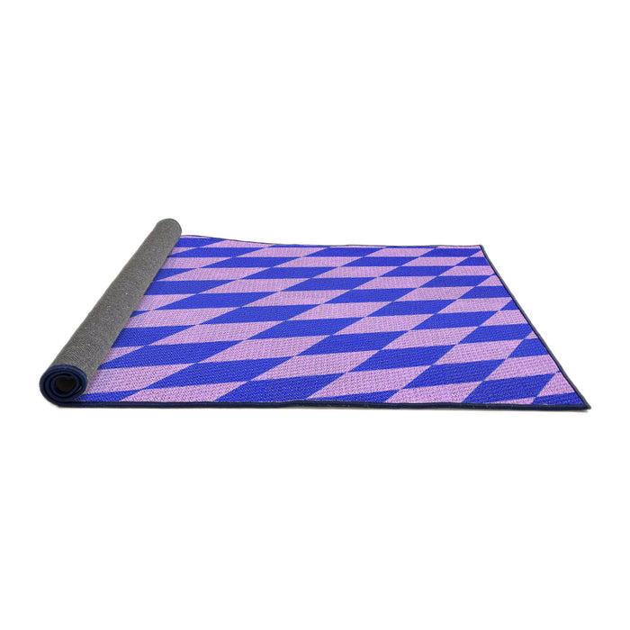 Thickness of Patterned Bright Lilac Purple Rug, pat2620pur