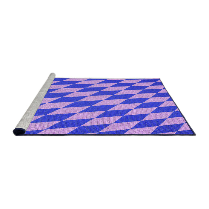 Sideview of Machine Washable Transitional Bright Lilac Purple Rug, wshpat2620pur
