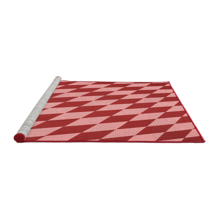 Sideview of Machine Washable Transitional Light Coral Pink Rug, wshpat2620rd