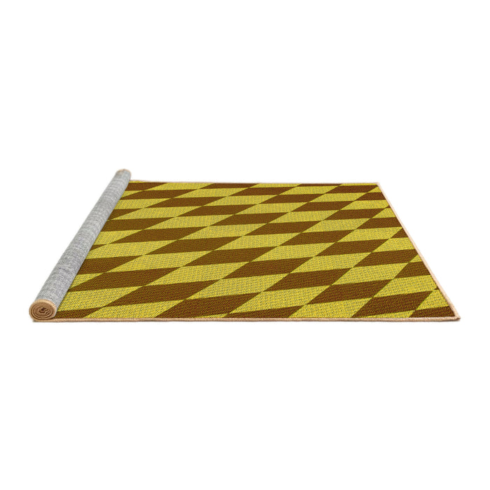 Sideview of Machine Washable Transitional Mahogany Brown Rug, wshpat2620yw