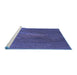 Sideview of Machine Washable Transitional Dark Slate Blue Purple Rug, wshpat2621blu