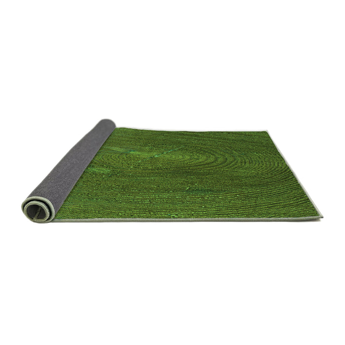 Thickness of Patterned Dark Forest Green Rug, pat2621grn
