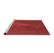 Sideview of Machine Washable Transitional Red Rug, wshpat2621rd