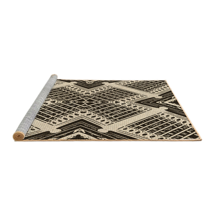 Sideview of Machine Washable Transitional Khaki Gold Rug, wshpat2622brn