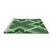 Sideview of Machine Washable Transitional Light Green Rug, wshpat2622grn