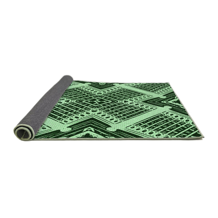 Thickness of Patterned Light Green Rug, pat2622grn