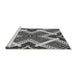 Sideview of Machine Washable Transitional Charcoal Black Rug, wshpat2622gry