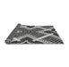 Thickness of Patterned Charcoal Black Rug, pat2622gry