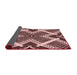 Thickness of Patterned Deep Rose Pink Rug, pat2622rd