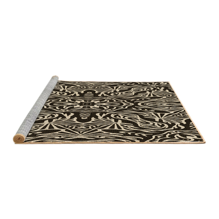 Sideview of Machine Washable Transitional Light French Beige Brown Rug, wshpat2623brn