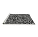 Sideview of Machine Washable Transitional Cloud Gray Rug, wshpat2623gry