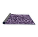 Thickness of Patterned Bright Lilac Purple Rug, pat2623pur