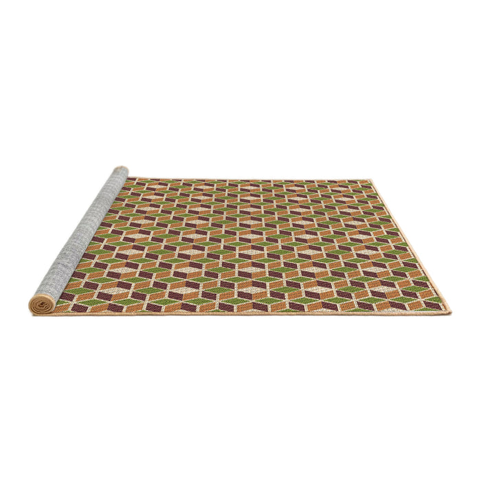 Sideview of Machine Washable Transitional Red Rug, wshpat2624brn