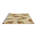 Sideview of Machine Washable Transitional Khaki Gold Rug, wshpat2625brn