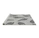 Sideview of Machine Washable Transitional Gray Rug, wshpat2625gry