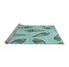 Sideview of Machine Washable Transitional Light Aquamarine Green Rug, wshpat2625lblu