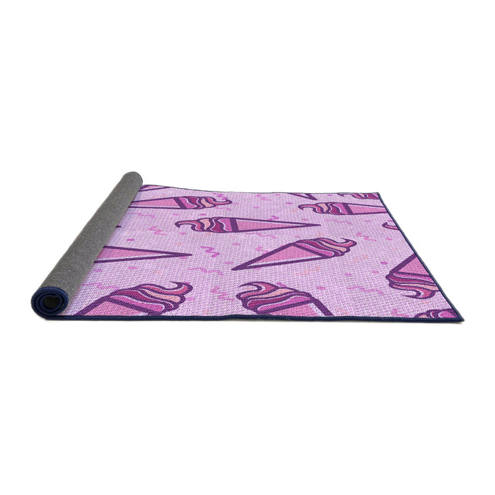 Thickness of Patterned Blossom Pink Rug, pat2625pur