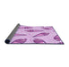 Thickness of Patterned Blossom Pink Rug, pat2625pur