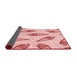 Thickness of Patterned Red Rug, pat2625rd