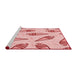 Sideview of Machine Washable Transitional Red Rug, wshpat2625rd