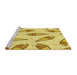 Sideview of Machine Washable Transitional Caramel Brown Rug, wshpat2625yw