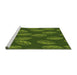 Sideview of Machine Washable Transitional Dark Forest Green Rug, wshpat2626grn