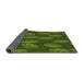 Thickness of Patterned Dark Forest Green Rug, pat2626grn